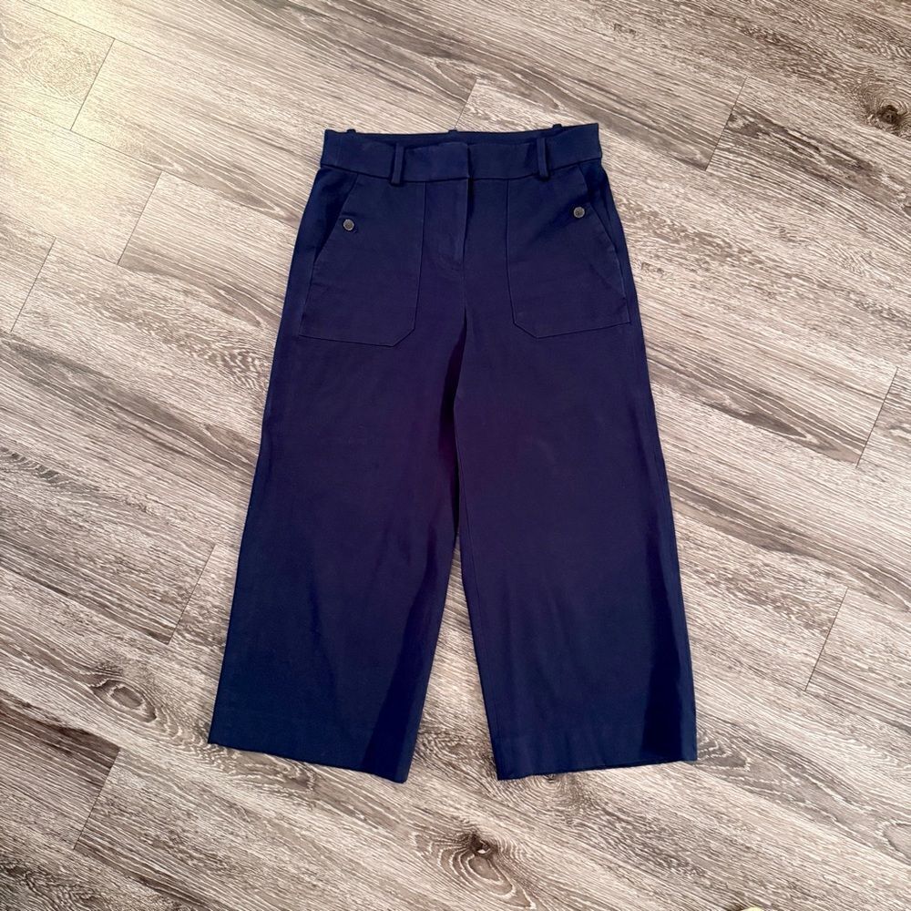 J. Crew Sydney wide-leg pant in bi-stretch cotton blend